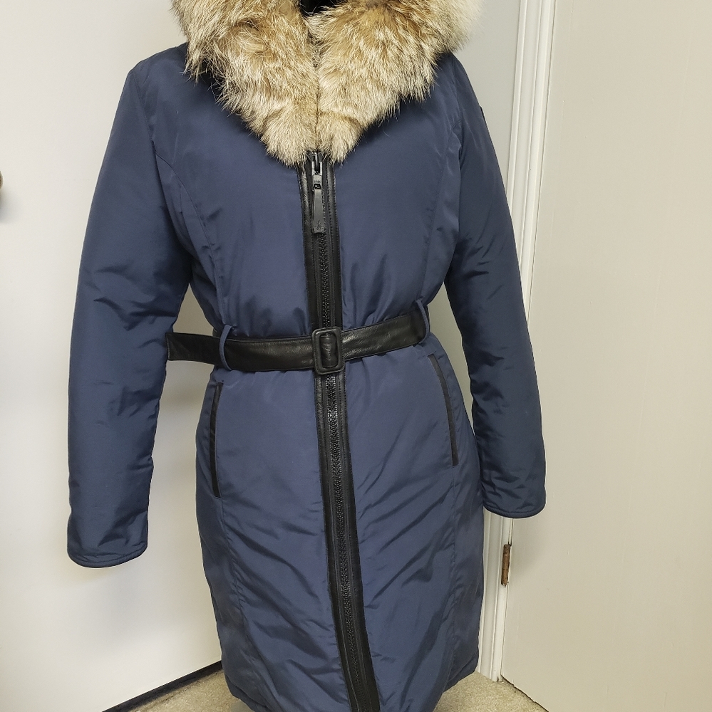 Arctic Parka Navy with Fur Trim - Picture 2 of 8
